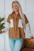 Patchwork Corduroy Buttoned Shirt Jacket